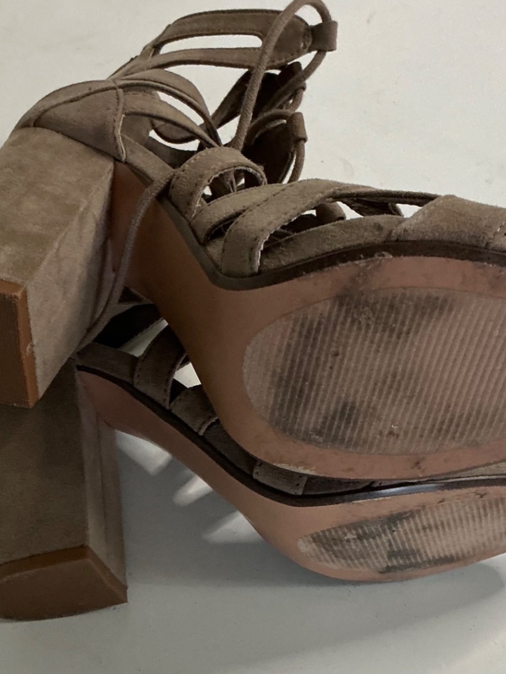 Steve Madden Gal Taupe Evereve strappy sandals size 7 - Picture 3 of 4